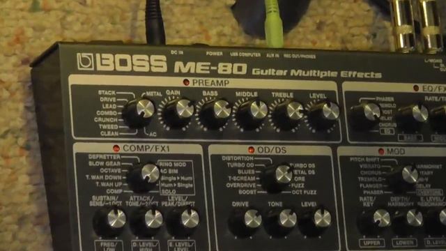 Boss ME 80 Guitar Multiple Effects Pedal Demo смотреть онлайн