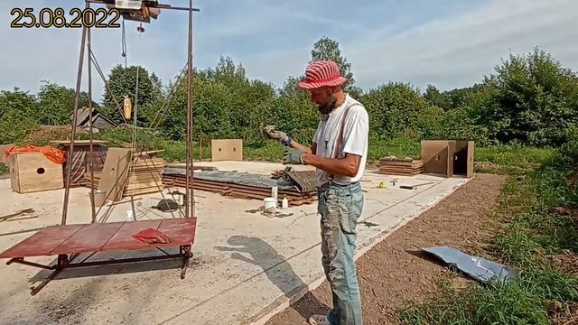 Строим Дом?64. 25.08.2022. доработки подъемника, крот, перемещение, опалубка для стен