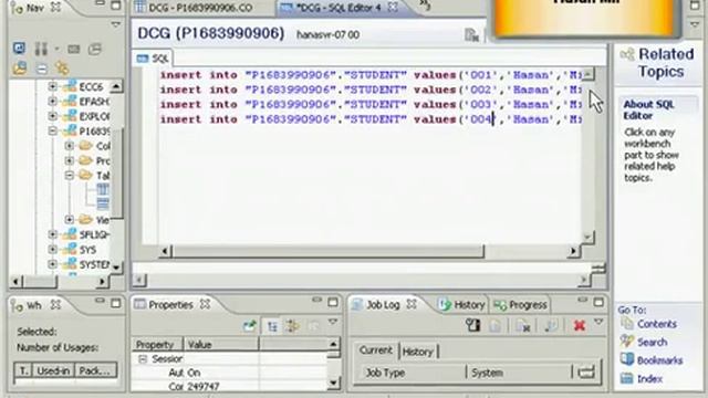 SAP HANA Studio Tutorial 4 - INSERT Statement смотреть онлайн