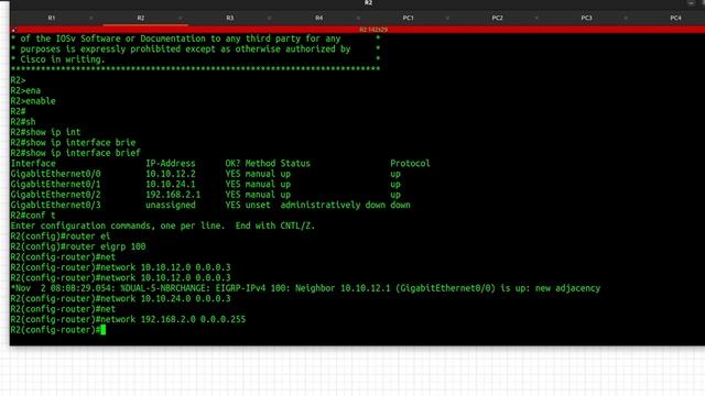 Cisco EIGRP Basic Configuration #cisco #eve-ng #eigrp смотреть онлайн