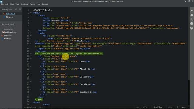 Nav Bar design with HTML 5, CSS 3 and Bootstrap 4 #navbar смотреть онлайн
