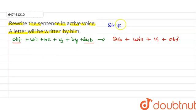 Rewrite the sentence in active voice. A letter will be written by him. | CLASS 14 | VOICE | ENGL... смотреть онлайн