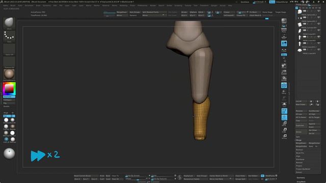 지브러쉬 캐릭터 만들기 튜토리얼 챕터 2_3 / 베이스매쉬 팔,다리 смотреть онлайн