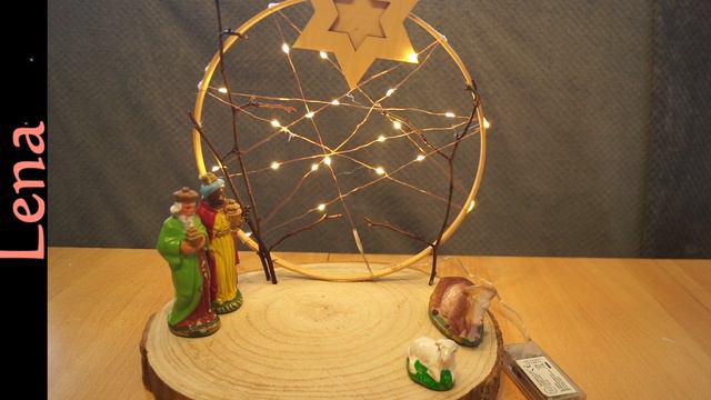 DIY Jesus Weihnachtskranz Dekoration Holzscheiben Deko - Christmas centerpiece Table Decoration Ide смотреть онлайн