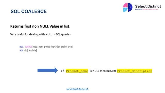 Use COALESCE to handle NULL values in SQL смотреть онлайн