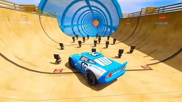 GTA V Epic New Stunt Race For Car Racing Challenge by Trevor and Shark #688 смотреть онлайн