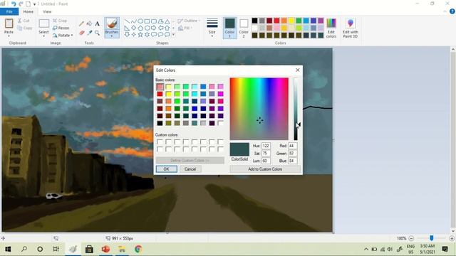 HOW TO PAINT WITH A MOUSE AND MS PAINT | City Buildings at Night Digital Painting смотреть онлайн