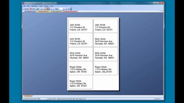 Setting the Label Print Quantity in BarTender Software (Tutorial) смотреть онлайн