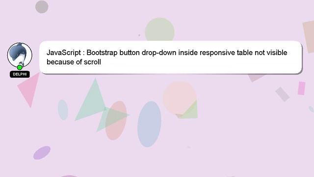 JavaScript : Bootstrap button drop-down inside responsive table not visible because of scroll смотреть онлайн
