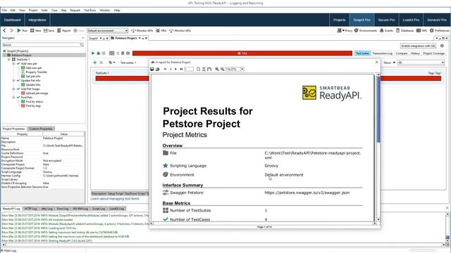 Logging and Reporting | API Testing With ReadyAPI смотреть онлайн