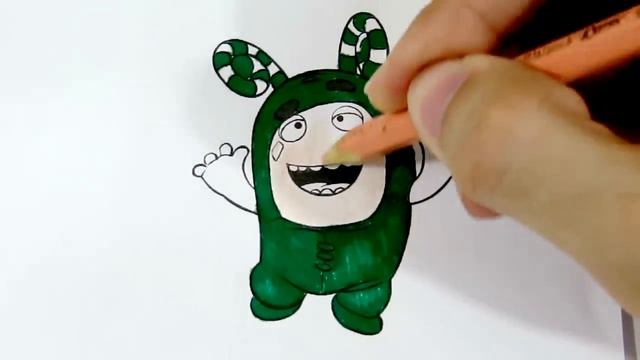 Coloring Pages ODDBODS How to paint with Watercolor Markers - Color Toys for Kids смотреть онлайн
