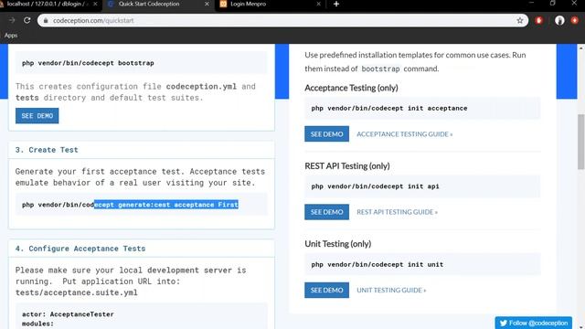 Acceptance Test Php dan Codeception - Manajemen Proyek Kelompok 4 смотреть онлайн