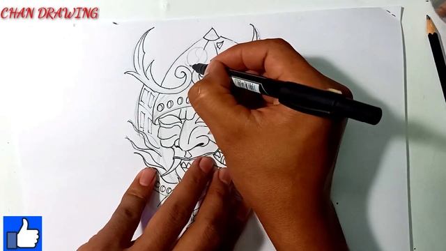 mask samurai-Hannya mask drawing tattoo смотреть онлайн