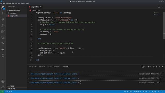 Using inline scripts and port forwarding in Vagrant смотреть онлайн