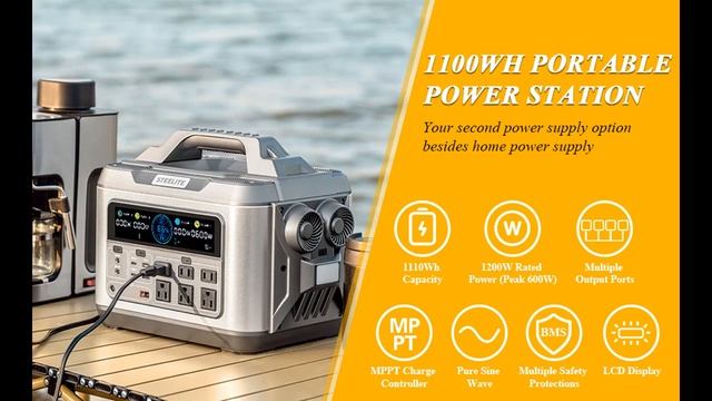 Steelite Rocket 1200 Portable Power Station with 1110Wh Ternary Lithium Battery смотреть онлайн