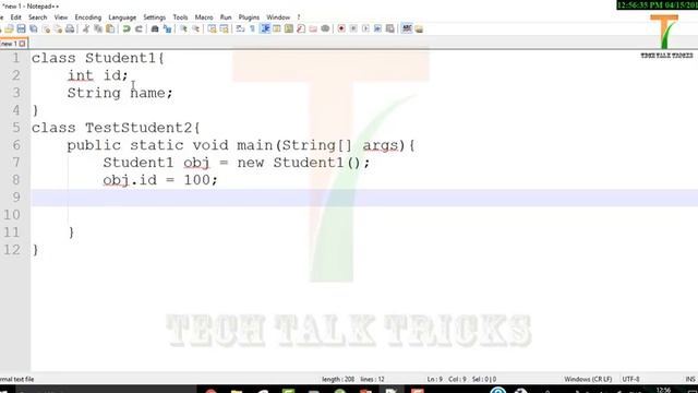 Initialize object through reference in JAVA | Part -19 | Java Tutorial | Tech Talk Tricks смотреть онлайн