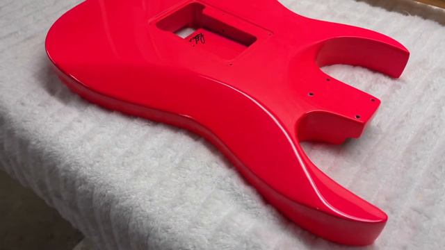 1987 Ibanez RG550 Shred guitar - Neon Road Flare Red by Sims Custom Shop смотреть онлайн