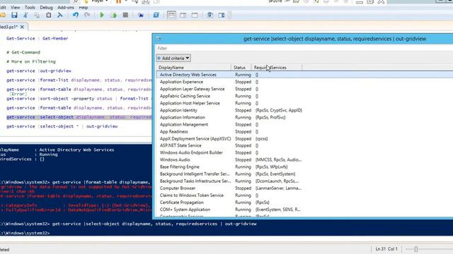 4 | Power Shell tutorial- WhatIF,format table, format list, sorting gridview смотреть онлайн