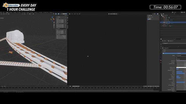 Infinite Procedural Train Tracks using Geometry Nodes - Blender Every Day #150 смотреть онлайн