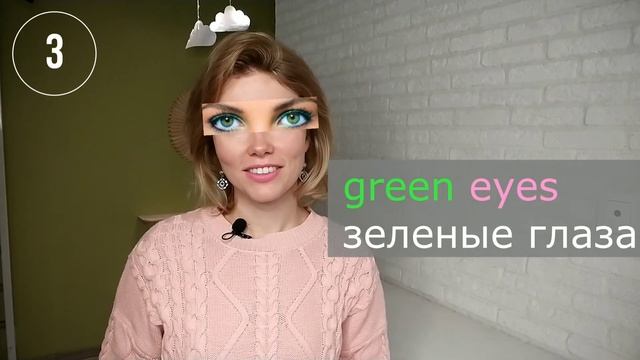 ЛИЦО (глаза, волосы..) и ВНЕШНОСТЬ на английском языке| называю и показываю| 17 слов + тест| My Fac