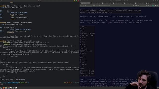 Advent of Code 2022 day 7 - No Space Left On Device смотреть онлайн