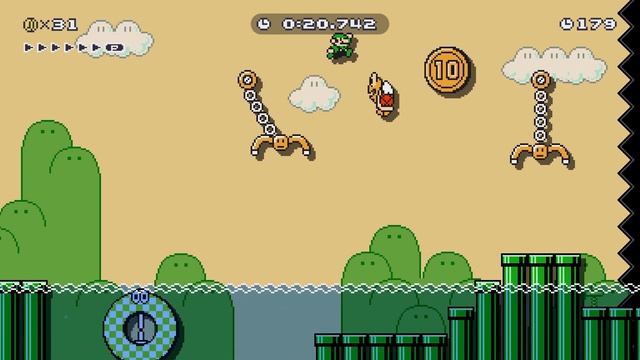 Super Mario Maker 2 : Swinging Claw Flyway Ninji Speedrun (0.22.601) смотреть онлайн