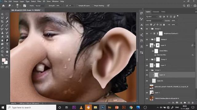 ADOBE PHOTOSHOP TUTORIAL | NORMAL IMAGE KID INTO HINDU LORD BALGANESHA смотреть онлайн