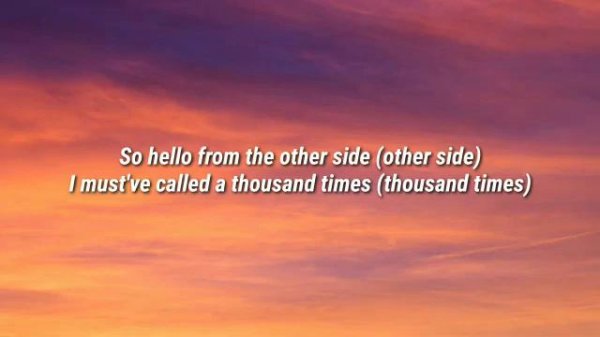 Adele - Hello (Lyrics)