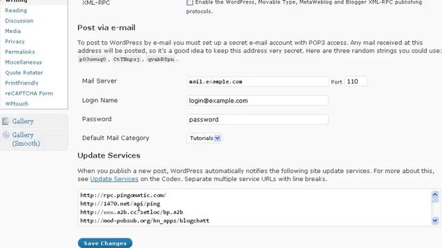 WordPress Settings смотреть онлайн