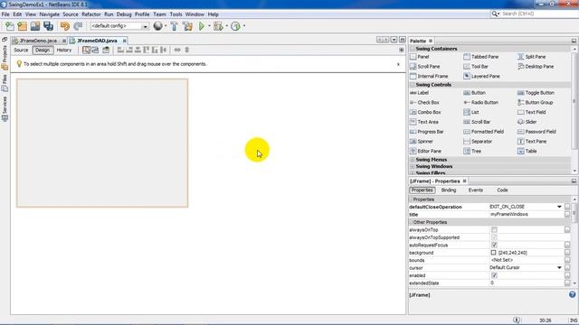 Java Swing #002: Tạo frame bằng kéo thả với Netbeans. смотреть онлайн