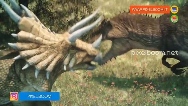 Giganotosaurus vs Triceratops 3D Animation PixelBoom смотреть онлайн