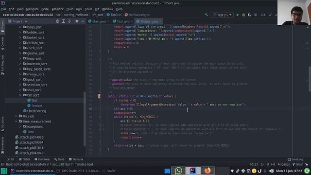 Estrutura de Dados - Algoritmos de Ordenação: Tim Sort смотреть онлайн