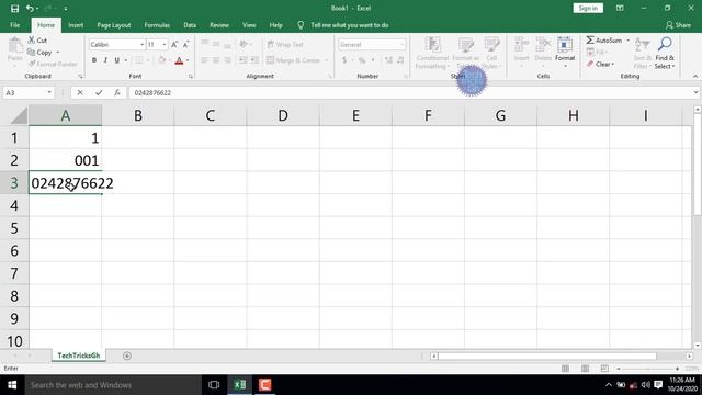 HOW TO ADD ZERO IN FRONT OF NUMBERS IN MICROSOFT EXCEL | TechTricksGh смотреть онлайн