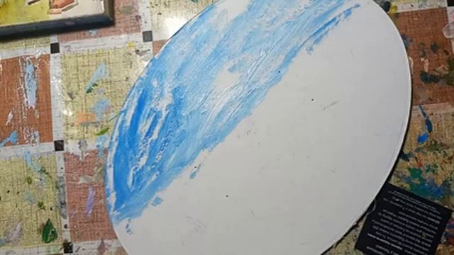 Пейзаж с Азовским морем.Рисую маслом на сон грядущий. смотреть онлайн