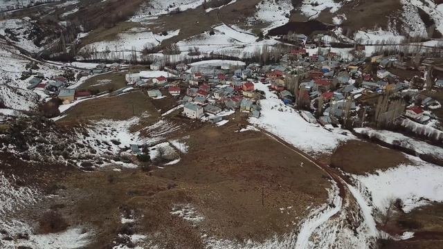 Winter in Anatolian Village - Sivas/İmranlı/Maden - TURKEY - DRONE [4K] смотреть онлайн