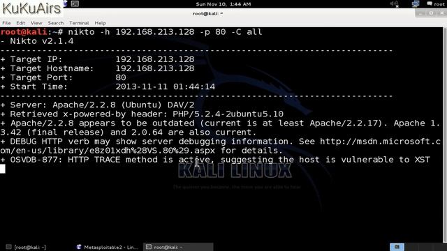 Kali Linux Tools : Nikto - KuKuAirs смотреть онлайн