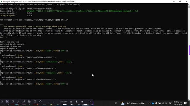 Insertar datos en MongoDB con el insert One смотреть онлайн