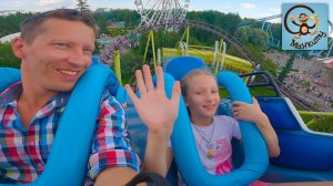 Диана и Даня в парке аттракционов. Манкиту