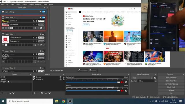 รีโมท OBS ด้วย มือถิอ ผ่าน websocket смотреть онлайн