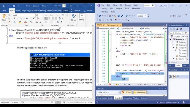 C++ Sockets Practical - Client and Server смотреть онлайн