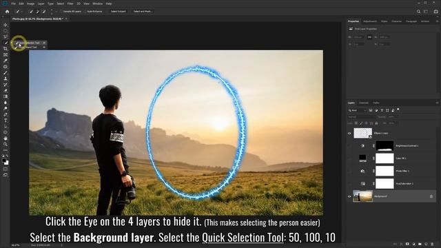 Photoshop Tutorial - Portal Neon Glow Effect - Photo Manipulation смотреть онлайн