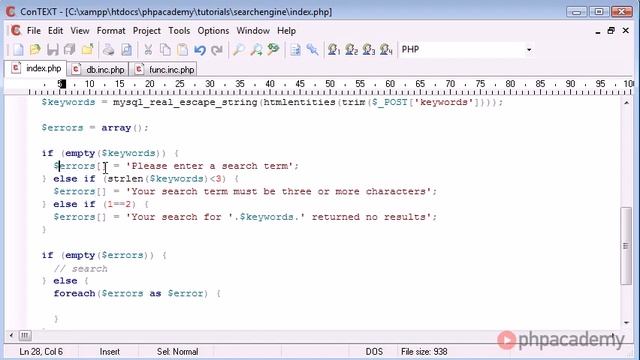 Search Engine Part 3 of 8 PHP Tutorials смотреть онлайн