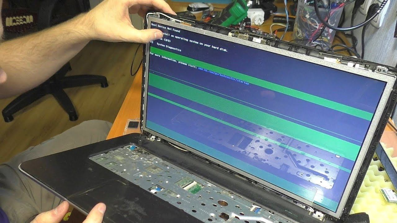 Полосы на экране ноутбука HP PAVILION 17-e151sr смотреть онлайн