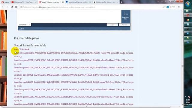 Belajar Study Kasus Query Mariadb/MySQL, create Database,Create & Insert table, смотреть онлайн