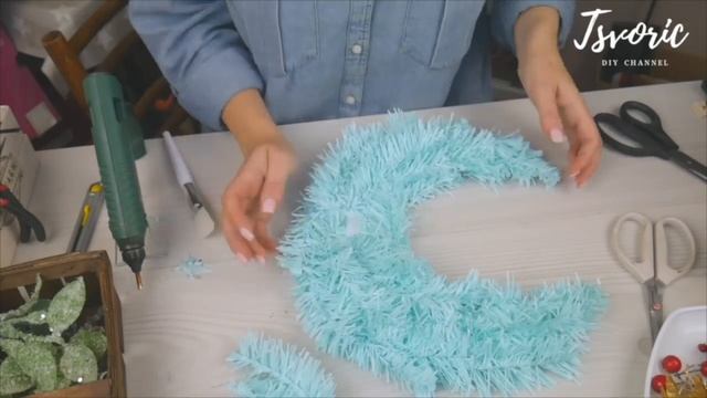 I make the moon from a Christmas tree / Луна из товаров ФИКС ПРАЙС / DIY TSVORIC смотреть онлайн