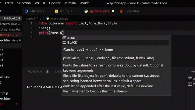 Colores en consola Python смотреть онлайн