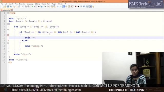 How to Print Alphabet letter 'L' using Star in PHP смотреть онлайн