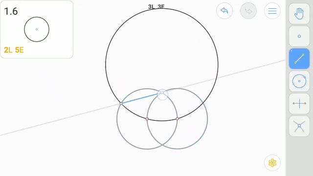 [Three Stars] Euclidea level 1.6 Alpha Walkthrough смотреть онлайн