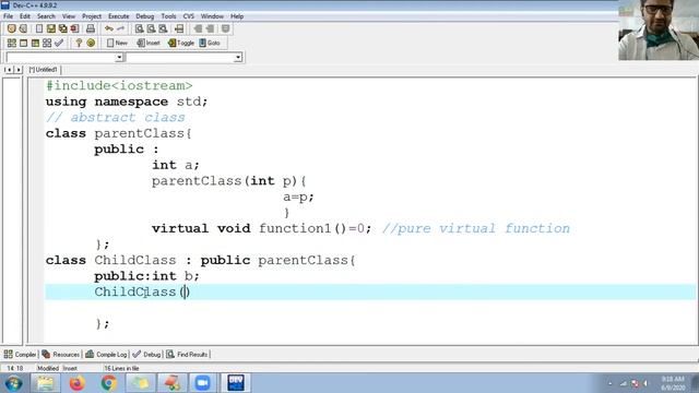 37 An abstract can also have constructor | C++ Programming Tutorial for beginners | cpp | C plus p смотреть онлайн