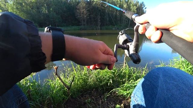 Рыбалка на пруду.Поплавочная снасть. Карасик не дремлет!) смотреть онлайн